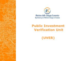 Public Investment Verification Unit (UVER)