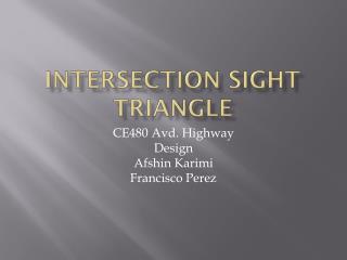 Intersection sight triangle