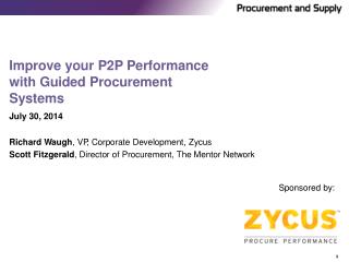 Improve your P2P Performance with Guided Procurement Systems