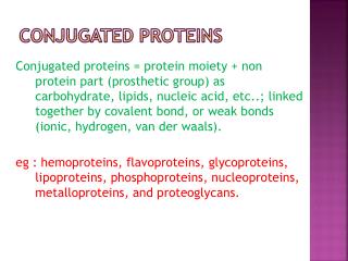 Conjugated proteins