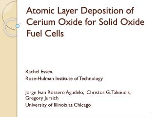 Atomic Layer Deposition of Cerium Oxide for Solid Oxide F uel C ells