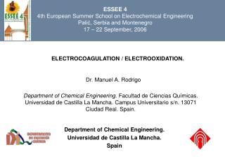 ELECTROCOAGULATION / ELECTROOXIDATION.