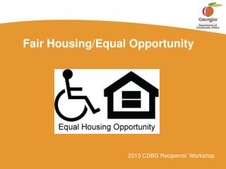 Fair Housing/Equal Opportunity