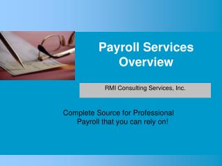 Payroll Services Overview