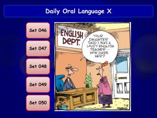 Daily Oral Language X