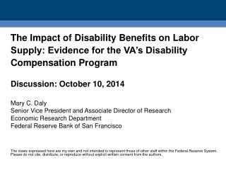 The Big Question Do Disability Benefits Affect Labor Supply?