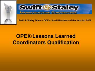 OPEX/Lessons Learned Coordinators Qualification
