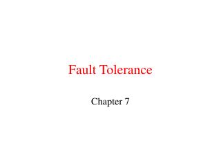 Fault Tolerance