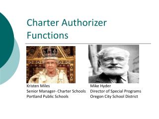 Charter Authorizer Functions