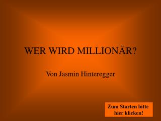 WER WIRD MILLIONÄR?