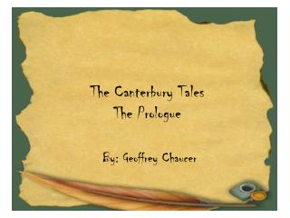 The Canterbury Tales The Prologue