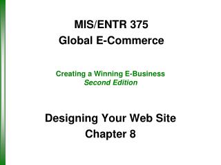 Creating a Winning E-Business Second Edition