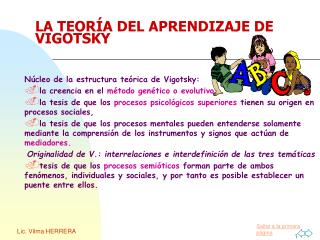 LA TEORÍA DEL APRENDIZAJE DE VIGOTSKY