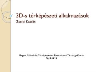 3D-s térképészeti alkalmazások