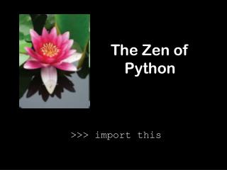 The Zen of Python