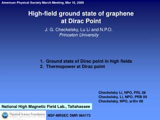 High-field ground state of graphene at Dirac Point