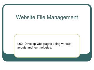 Website File Management