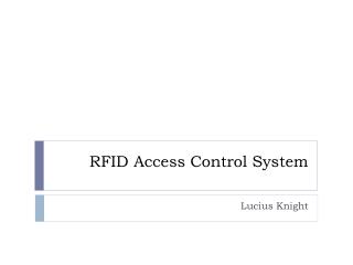 RFID Access Control System