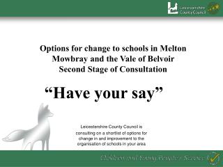 “Have your say”