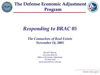 The Defense Economic Adjustment 				Program