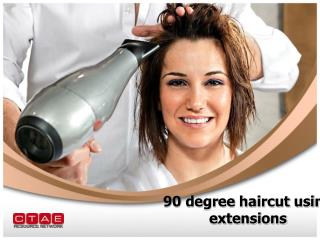 90 degree haircut using extensions