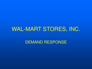 WAL-MART STORES, INC.