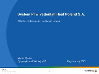 System PI w Vattenfall Heat Poland S.A.