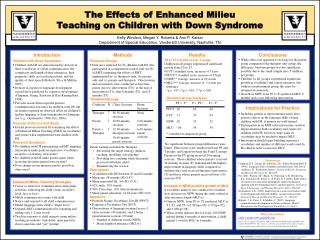 The Effects of Enhanced Milieu Teaching on Children with Down Syndrome