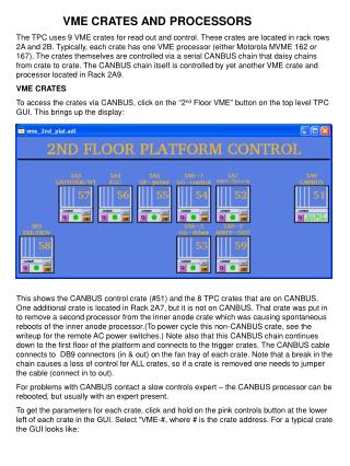 VME CRATES AND PROCESSORS