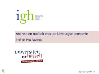 Analyse en outlook voor de Limburgse economie Prof. dr. Piet Pauwels