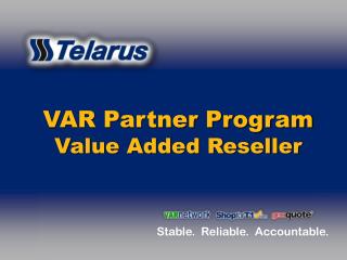 VAR Partner Program Value Added Reseller