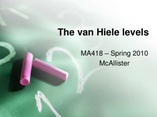 The van Hiele levels