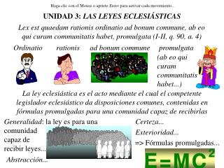 UNIDAD 3: LAS LEYES ECLESIÁSTICAS