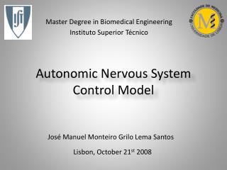 Autonomic Nervous System Control Model