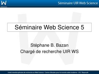 Séminaire Web Science 5