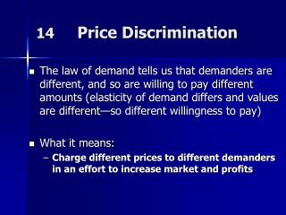 14 Price Discrimination