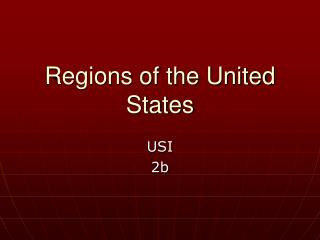 Regions of the United States