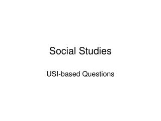 Social Studies