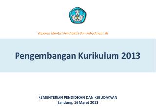 Pengembangan Kurikulum 2013