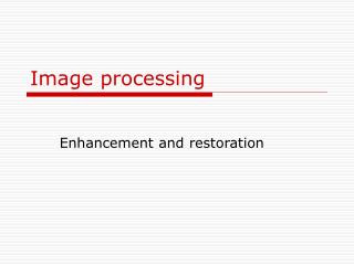 Image processing