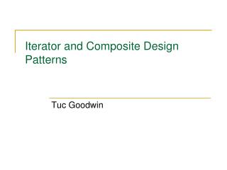 Iterator and Composite Design Patterns