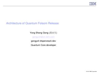 Architecture of Quantum Folsom Release