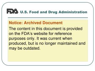 U.S. Food and Drug Administration