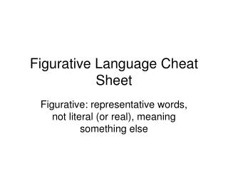 Figurative Language Cheat Sheet