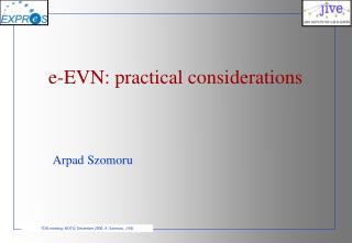 e-EVN: practical considerations