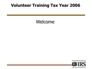 Volunteer Training Tax Year 2006