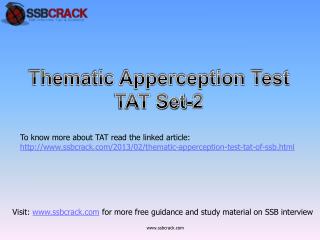 Thematic Apperception Test TAT Set-2