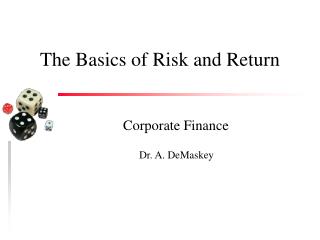 The Basics of Risk and Return