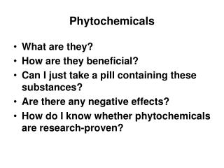 Phytochemicals