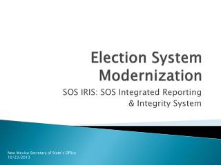 Election System Modernization